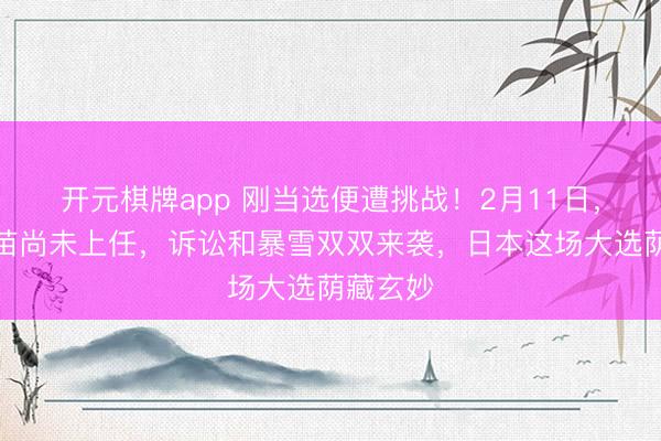 开元棋牌app 刚当选便遭挑战！2月11日，高市早苗尚未上任，诉讼和暴雪双双来袭，日本这场大选荫藏玄妙