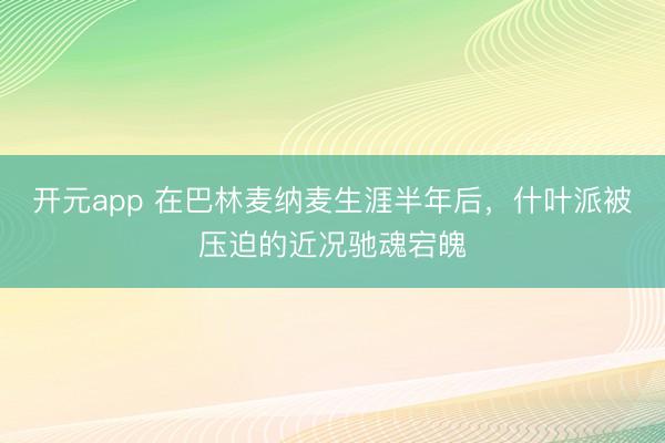 开元app 在巴林麦纳麦生涯半年后，什叶派被压迫的近况驰魂宕魄