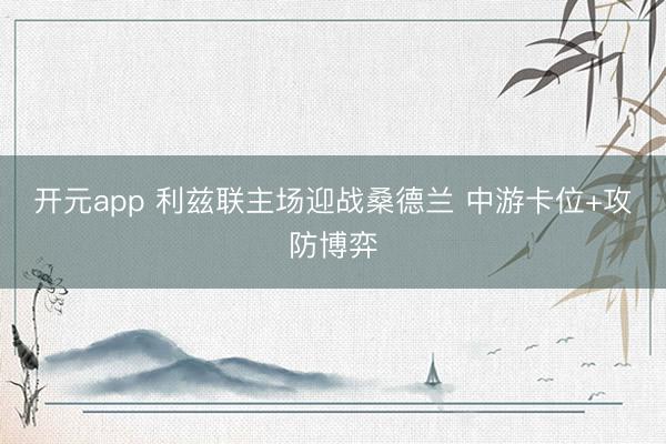 开元app 利兹联主场迎战桑德兰 中游卡位+攻防博弈