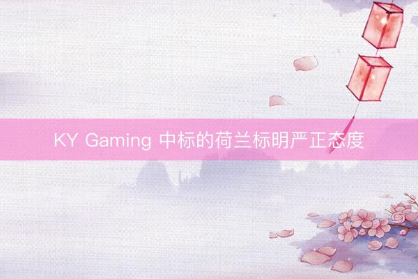 KY Gaming 中标的荷兰标明严正态度