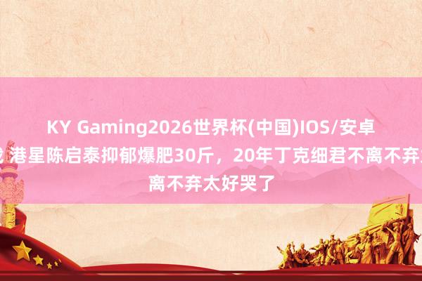 KY Gaming2026世界杯(中国)IOS/安卓官方下载 港星陈启泰抑郁爆肥30斤,20年丁克细君不离不弃太好哭了