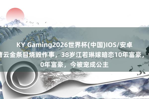 KY Gaming2026世界杯(中国)IOS/安卓官方下载 被曹云金条目烧毁作事,38岁江若琳嫁暗恋10年富豪,今被宠成公主