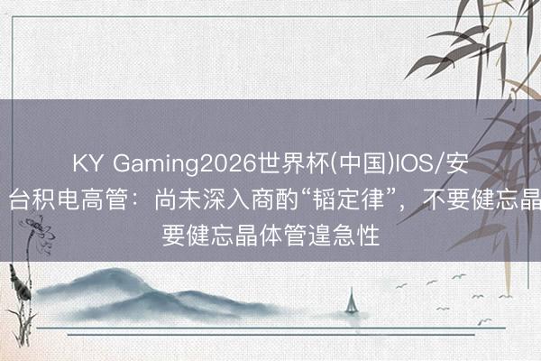 KY Gaming2026世界杯(中国)IOS/安卓官方下载 台积电高管:尚未深入商酌“韬定律”,不要健忘晶体管遑急性